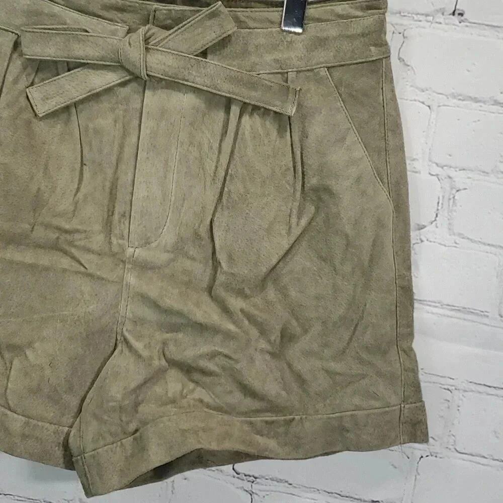Blank NYC 100% Leather Lined Drawstring Double Clasp Shorts NWT - Picture 5 of 16